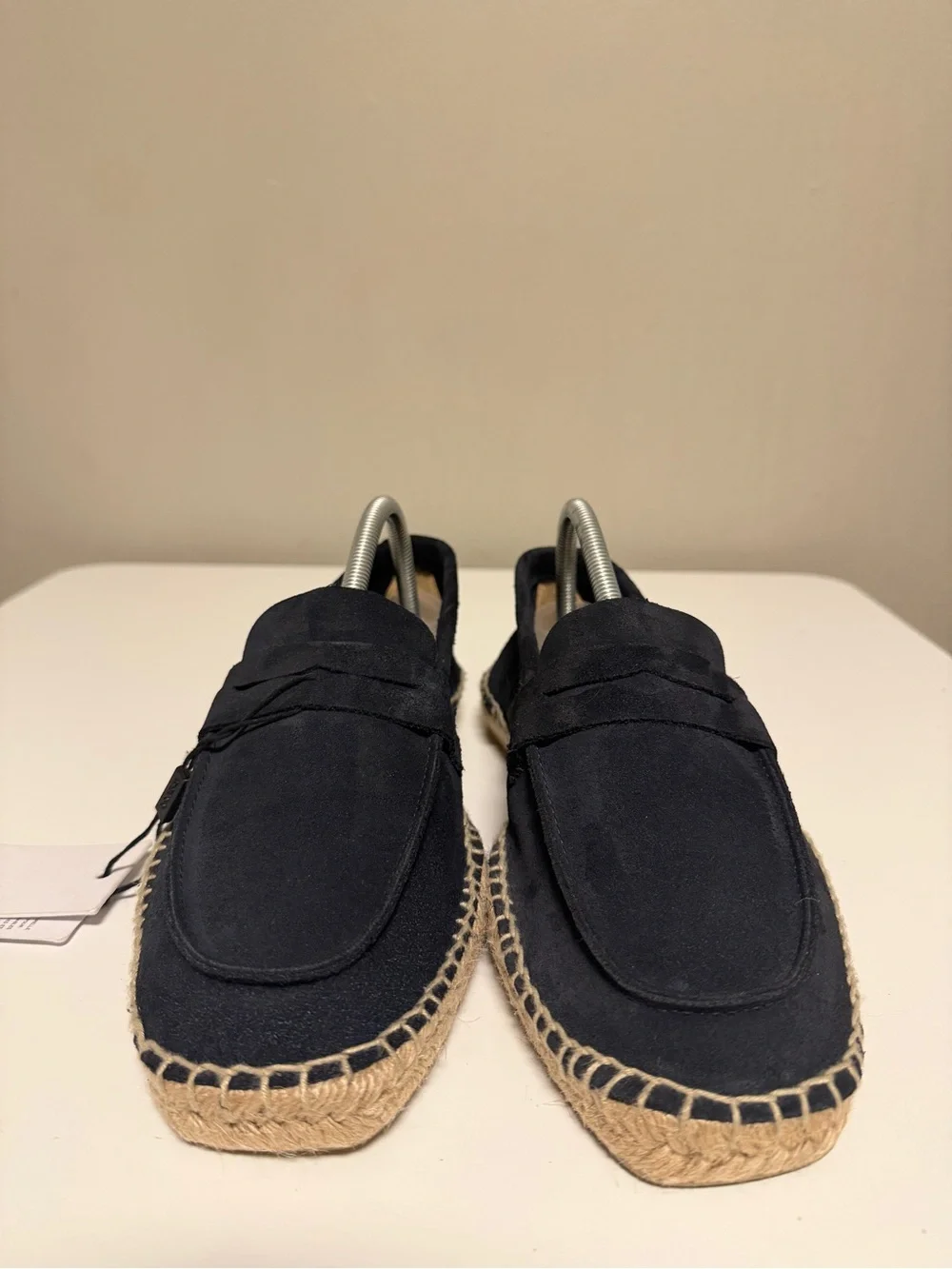 REISS Cannes Suede Penny-Strap Espadrilles in Navy Men’s US 8 EU 41 UK 7